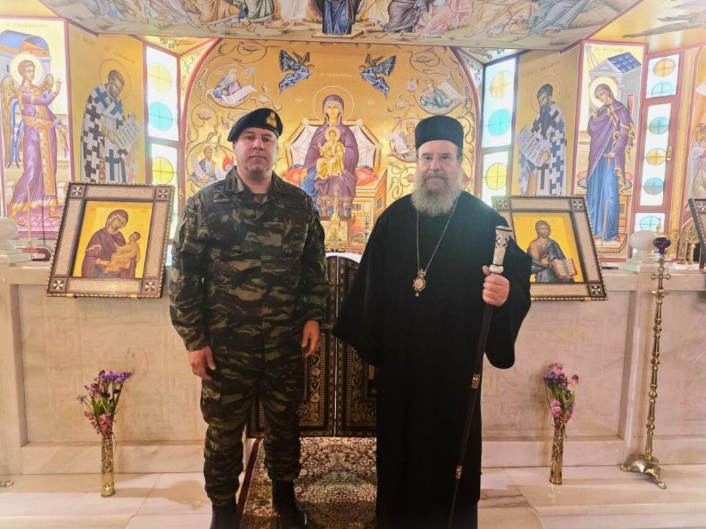 Ο νέος Διοικητής της Α΄ Ταξιαρχίας Καραδρομών – Αλεξιπτωτιστών Ρεντίνας, στον Μητροπολίτη Ιερισσού