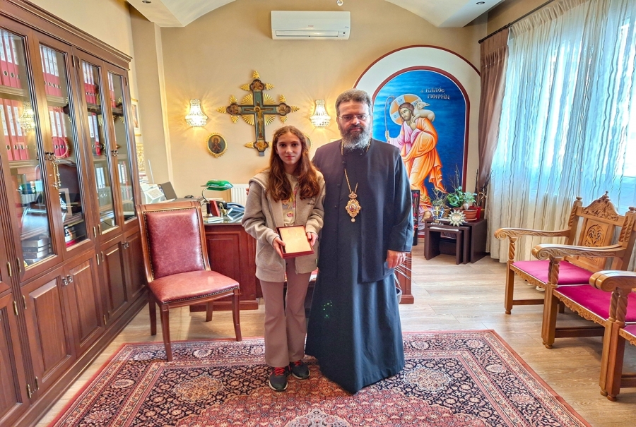 Ο Μητροπολίτης Μαρωνείας υποδέχθηκε την Μιχαέλα Βουλβουκέλη