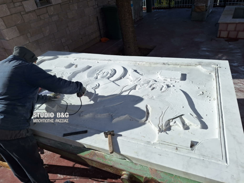 Ένα μοναδικό γλυπτό κοσμεί πλέον τον Ιερό Ναό Ευαγγελιστρίας Ναυπλίου