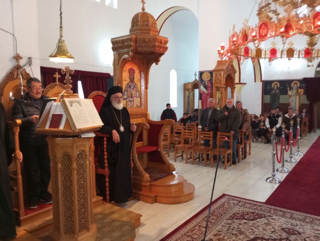 Ο Μητροπολίτης Αρκαλοχωρίου στο Λευκοχώρι (Βουτουφού) Μονοφατσίου