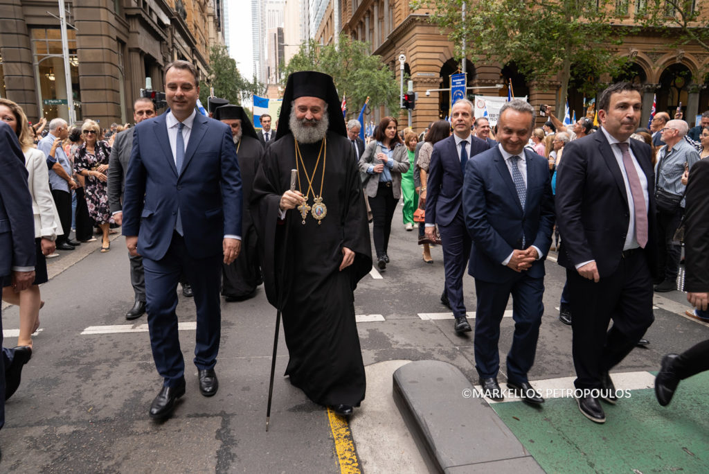 The Greeks of Sydney proudly honoured the Anniversary of 1821 led by Archbishop Makarios