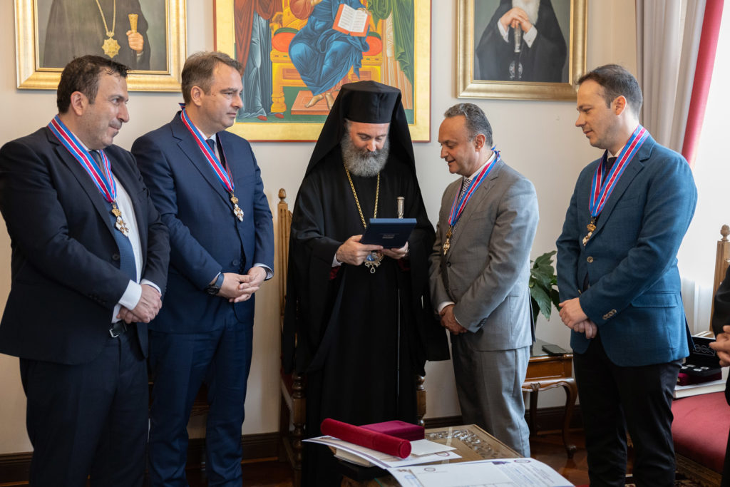 Meeting of Archbishop Makarios of Australia with a delegation from the Hellenic Parliament