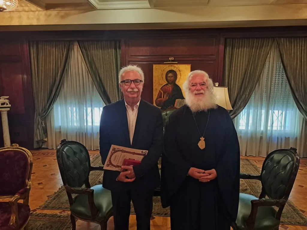Συνάντηση Πατριάρχη Αλεξανδρείας με τον πρώην Υπουργό Κώστα Γαβρόγλου