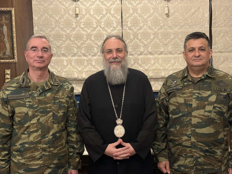 Συνάντηση Μητροπολίτη Τρίκκης με το νέο Διοικητή της Α΄ Στρατιάς Λαρίσης