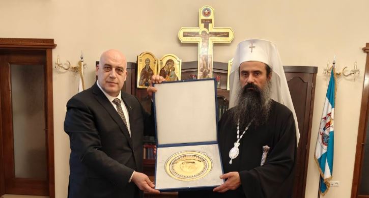 Среща на Българския патриарх Даниил с посланика на Палестина в България Н. Пр. Насри Абу Джайш