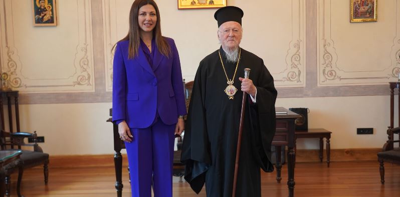 The Minister of Education, Religious Affairs and Sports of Greece, Sofia Zacharaki, visits the Phanar