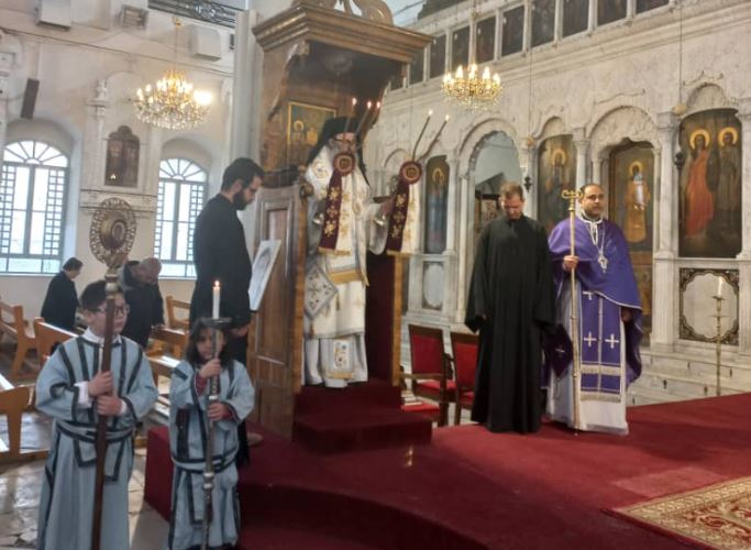 دمشق 28 آذار/مارس 2025: قداس إلهي في الكاثدرائية المريمية للروم الأرثوذكس بمناسبة الاحتفال بيوم 25 آذار