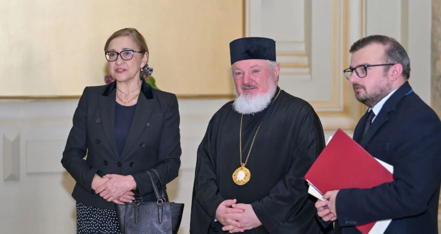Ambasadoarea Georgiei în vizită la Patriarhia Română: S-a întâlnit cu Episcopul vicar patriarhal Varlaam Ploieșteanul