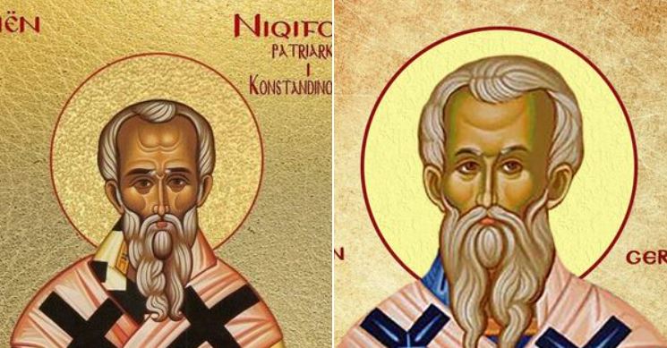 Transferimi i lipsanit të Niqiforit të Konstandinopojës. Hierodëshmorët Mario, Publi. Oshënar Geraldi dhe Ramiri