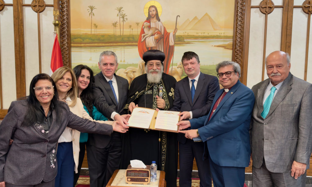 Συνάντηση αντιπροσωπείας της ΔΣΟ με τον Πατριάρχη της Κοπτικής Εκκλησίας