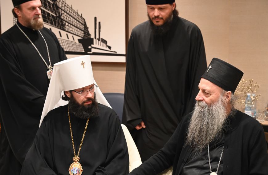 В Москву прибыла делегация Сербской Православной Церкви во главе со Святейшим Патриархом Сербским Порфирием