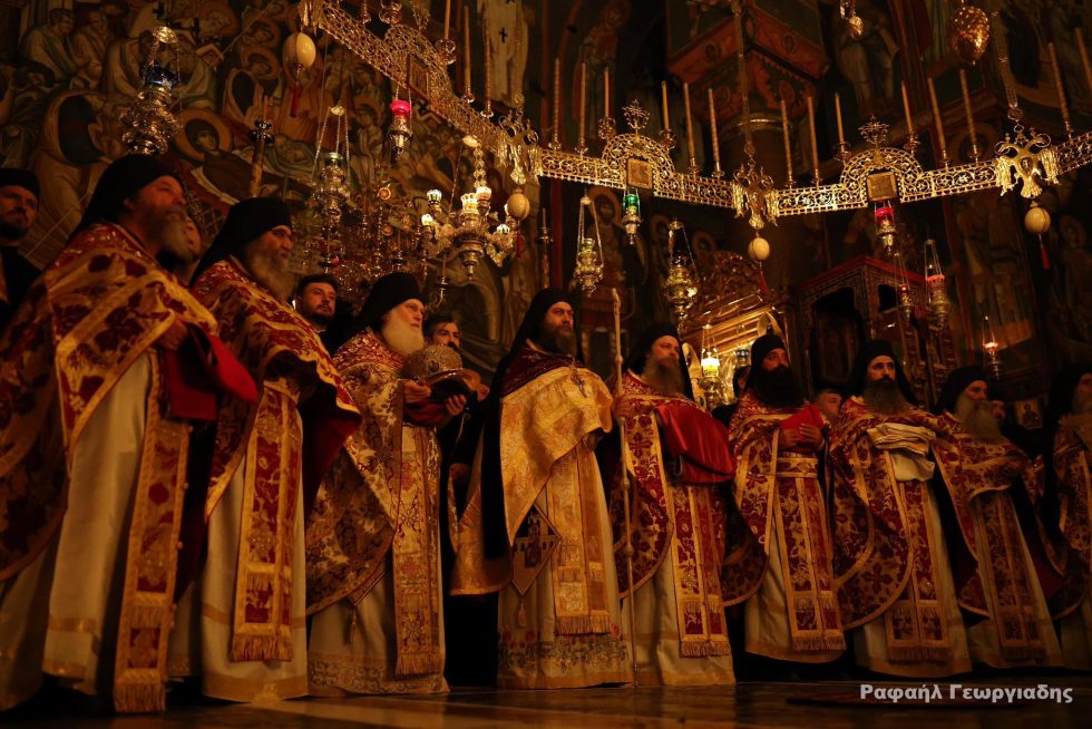 Игуман Методије на празник Благовијести у Ватопеду