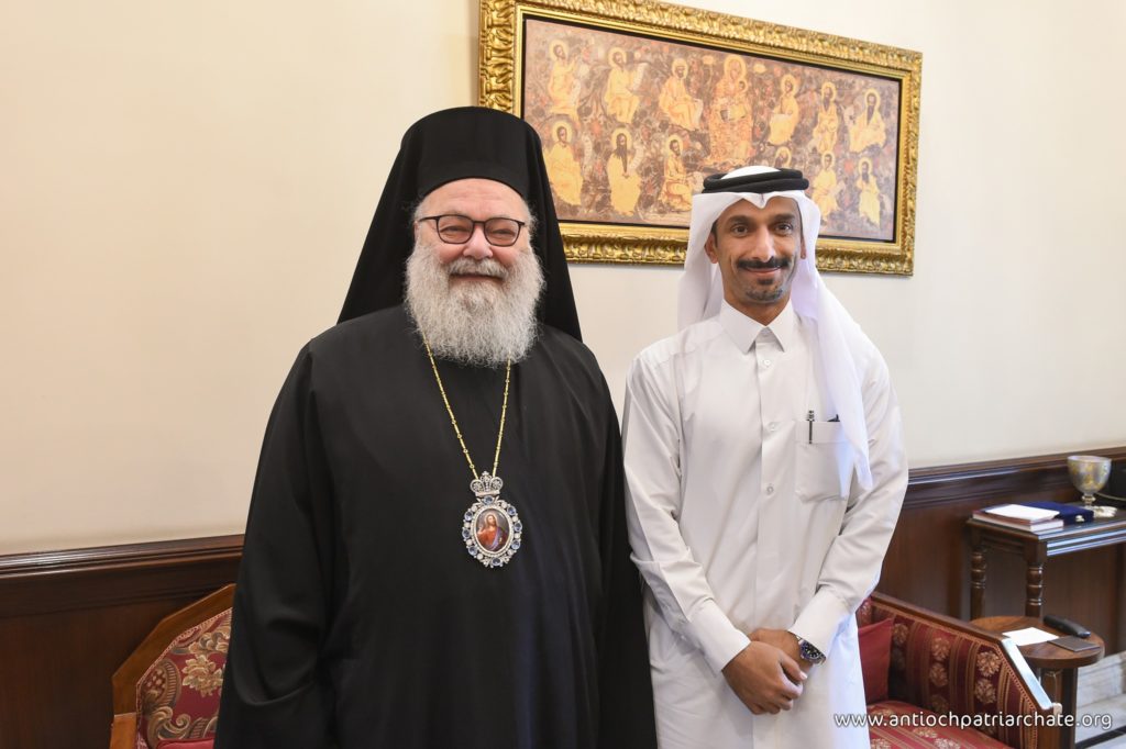 Ο Πατριάρχης Αντιοχείας υποδέχθηκε τον Πρέσβη του Κατάρ στη Συρία