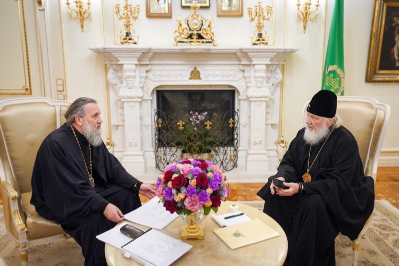 Святейший Патриарх Кирилл принял митрополита Балтийского и Светлогорского Серафима