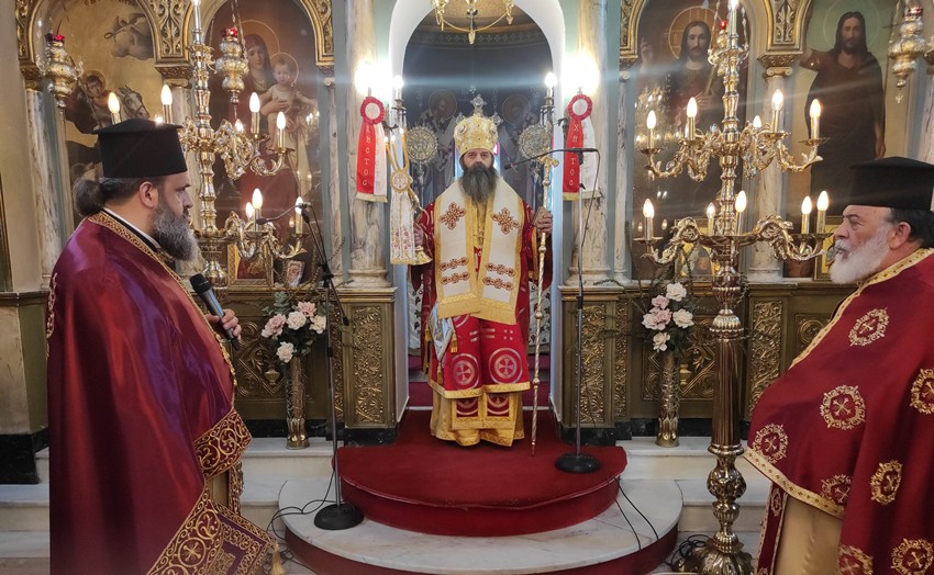 Ο Επίσκοπος Κεγχρεών στον πανηγυρίζοντα Ιερό Ναό Αγίου Γεωργίου Χιλιομοδίου
