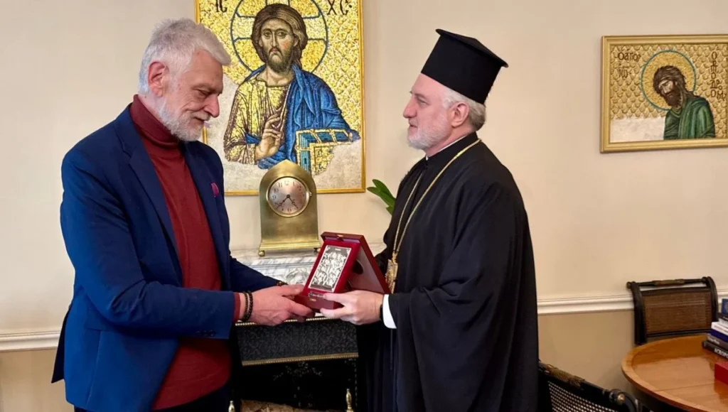 His Eminence Archbishop Elpidophoros Welcomes Deputy Minister of Foreign Affairs Ioannis (Yiannis) Loverdos to Archdiocese