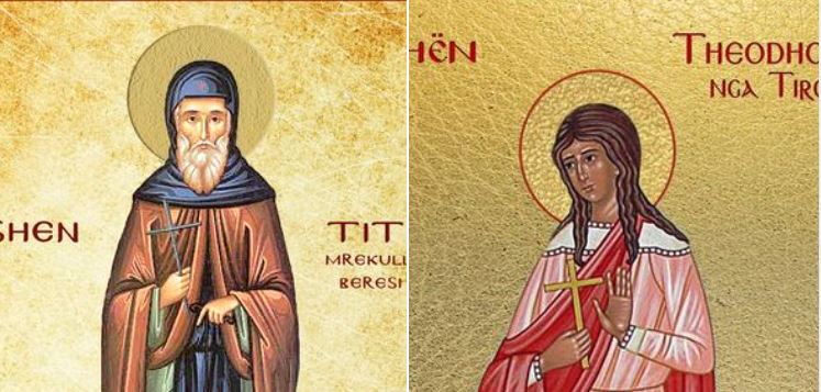 Oshënar Titi, çudibërës. Dëshmorët Amfiani e Edhesi. Dëshmor i ri Panajoti. Dëshmore Theodhora