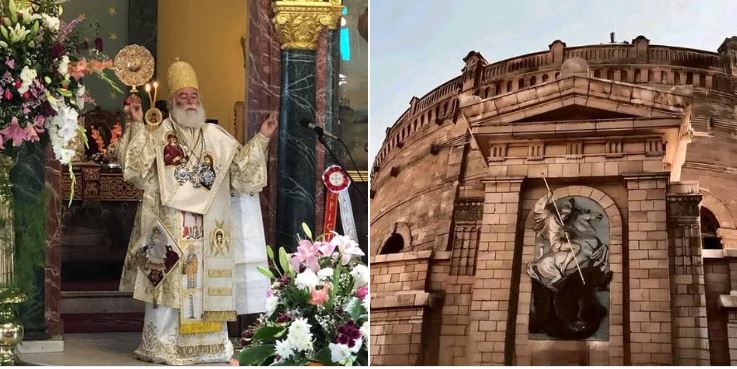 إحتفال البابا ثيودروس بعيد القديس جيورجيوس اللابس الظفر