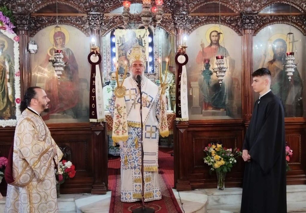 Ο Μητροπολίτης Γόρτυνος στην πανήγυρη του Ιερού Ναού Αγίων Κωνσταντίνου και Ελένης στη Μεγαλόπολη