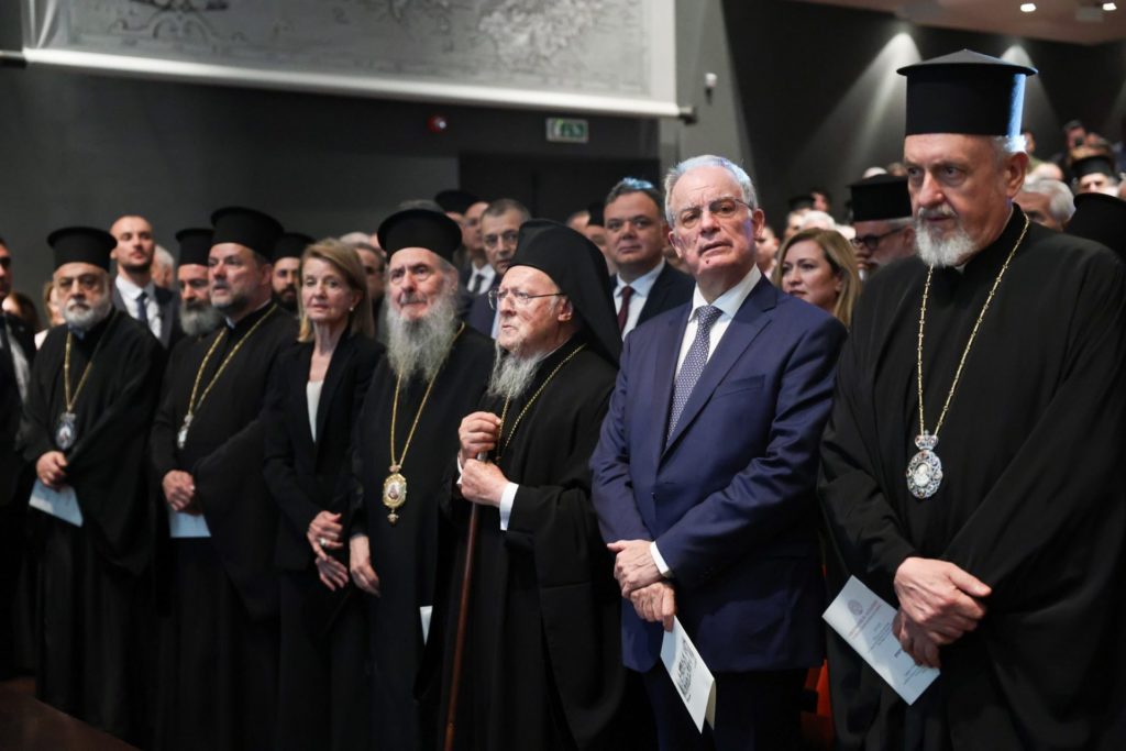 Athens: Ecumenical Patriarch Bartholomew and President of the Hellenic Republic Konstantinos Tassoulas attend event for the 150th anniversary of the Church of Saint Nicholas