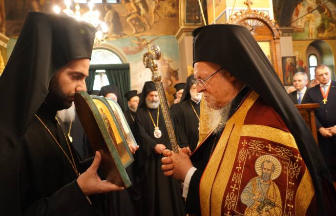 البطريرك المسكوني يترأس القداس الألهي بمناسبة الذكرى المائة والخم