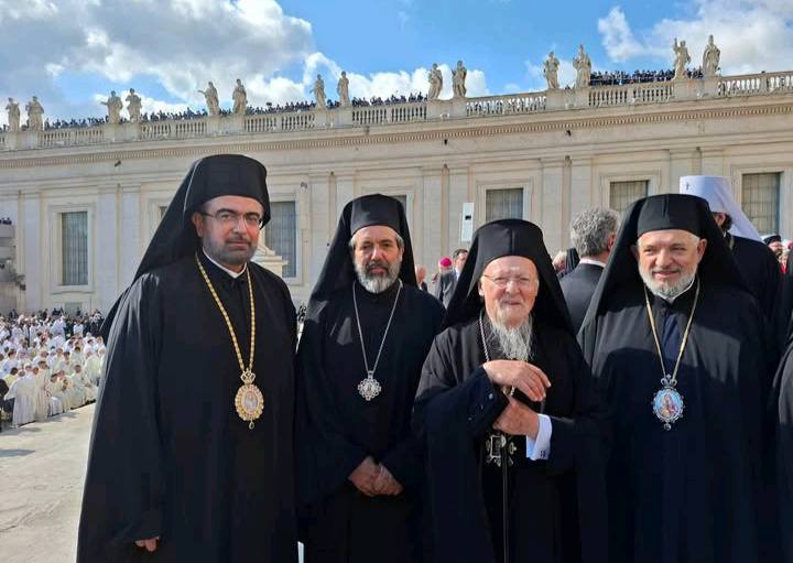 ‎البطريرك المسكوني يحضر تنصيب بابا روما