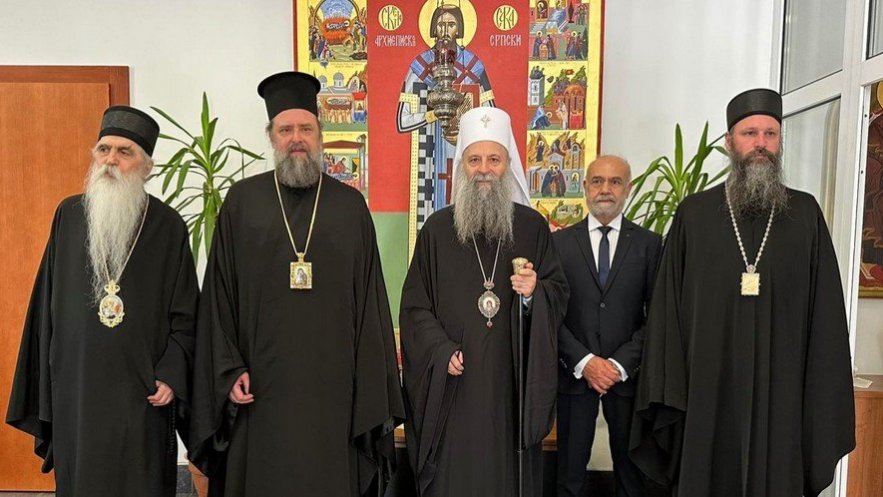 Патријарх Порфирије разговарао са Митрополитом солунским Филотејем