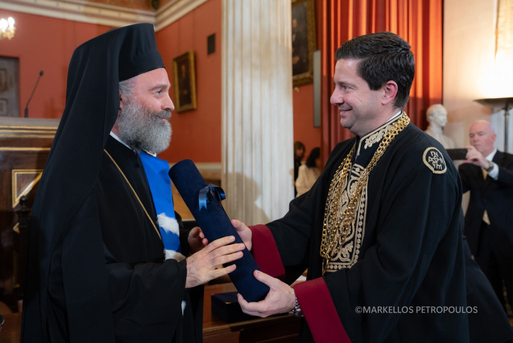 Archbishop Makarios of Australia was declared an Honorary Doctor of the National and Kapodistrian University of Athens