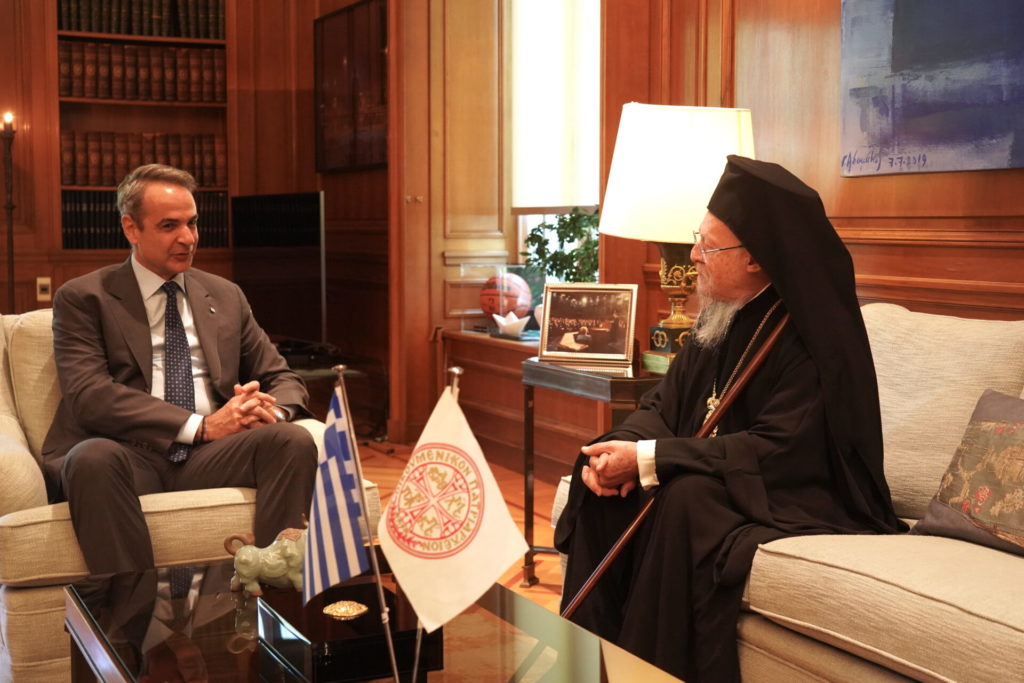 Ecumenical Patriarch Bartholomew meets with the Prime Minister of Greece