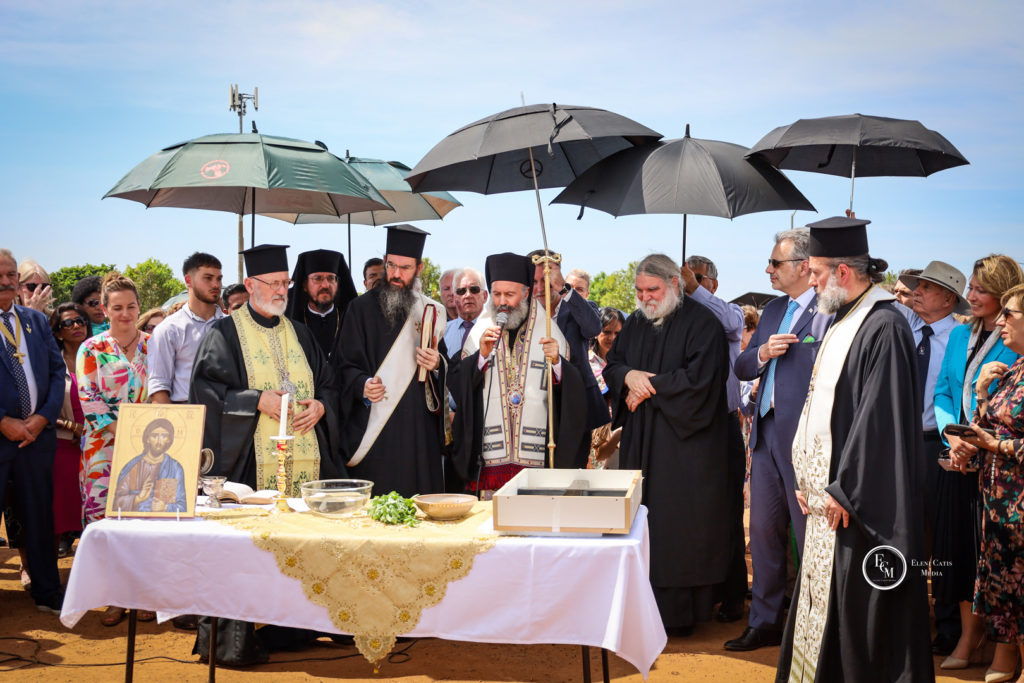 Laying of the Foundation Stone of a new church in Darwin by Archbishop Makarios of Australia