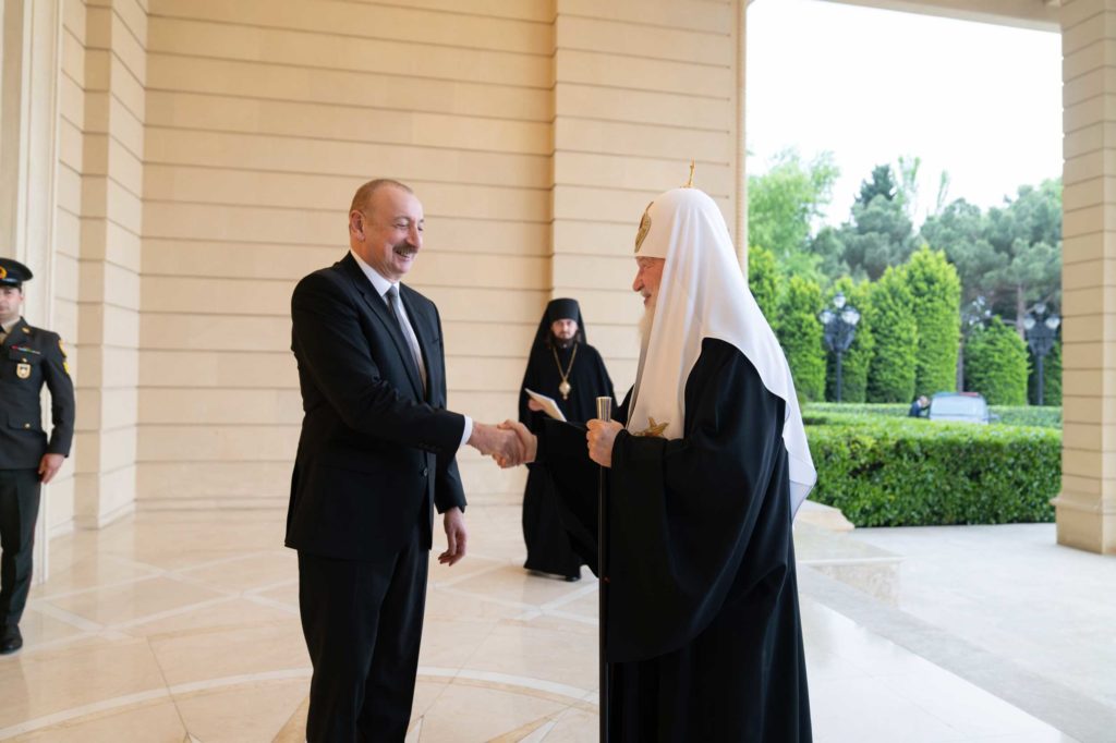 Состоялась встреча Святейшего Патриарха Кирилла с Президентом Азербайджана Ильхамом Алиевым