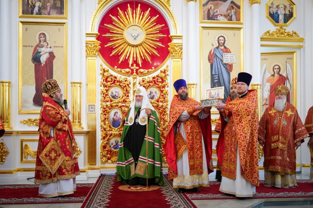 Святейший Патриарх Кирилл совершил освящение собора Благовещения Пресвятой Богородицы в Воткинске