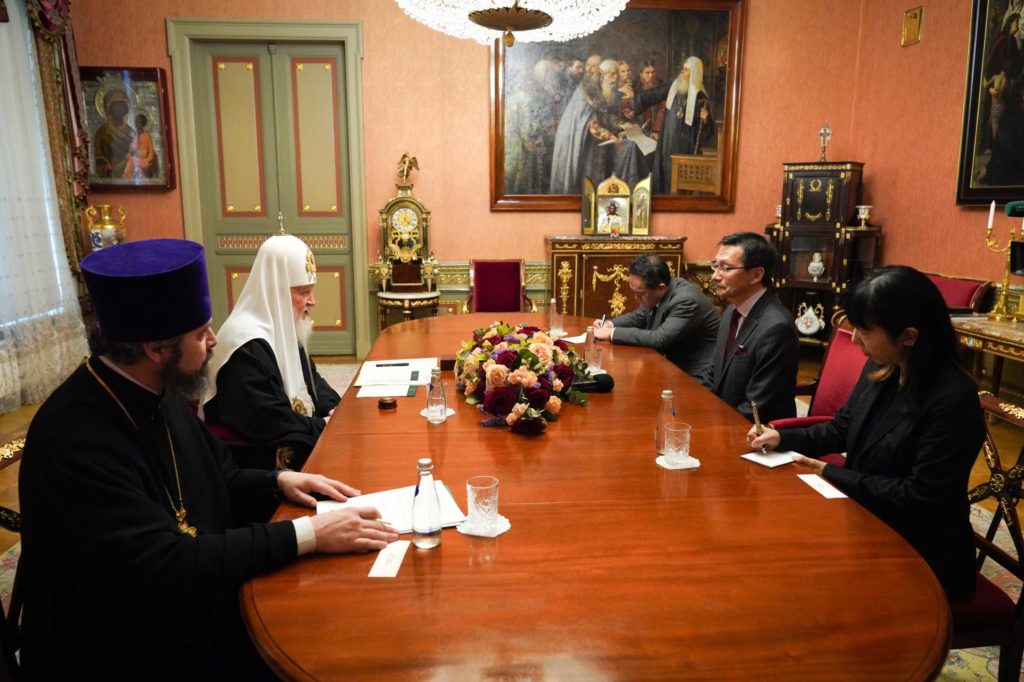 Святейший Патриарх Кирилл встретился с послом Японии в России