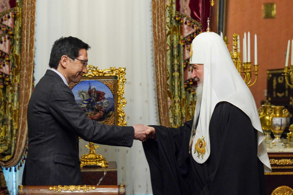 Ο Πατριάρχης Μόσχας Κύριλλος συναντήθηκε με τον Πρέσβη της Ιαπωνίας