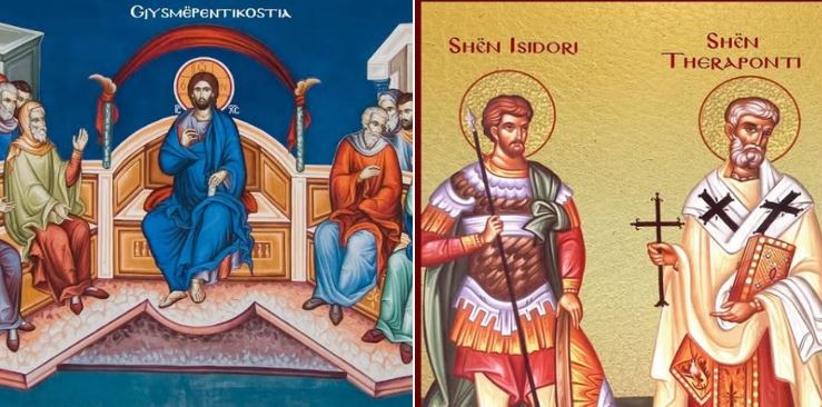 Mespentikostia. Dëshmor Isidori në Hios. Hierodëshmor Theraponti i Qipros. Dëshmorët Aristoteli, Leandri