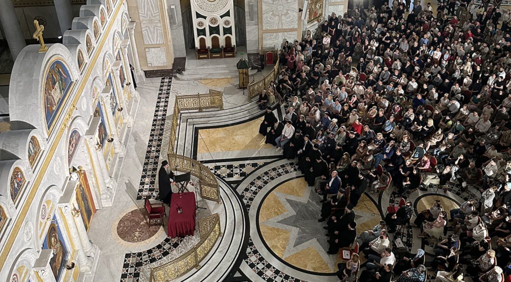 Предавање игумана Рафаила у храму Светог Саве на Врачару