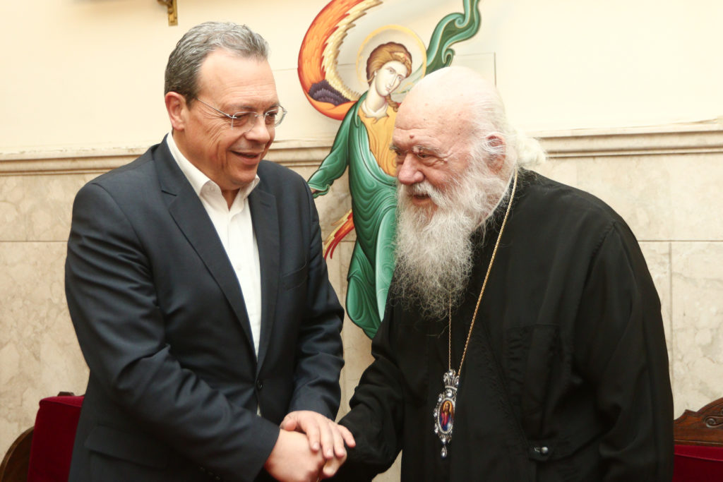 Επικοινωνία Αρχιεπισκόπου Ιερωνύμου με τον Σωκράτη Φάμελλο για τη Μονή Σινά