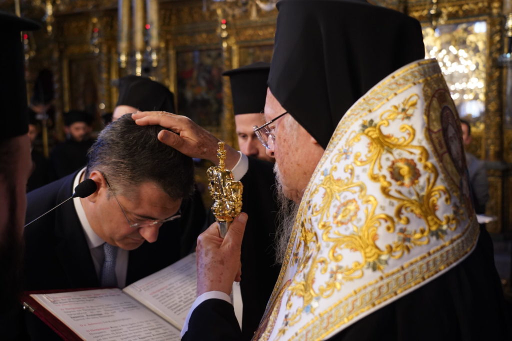 Ο Οικουμενικός Πατριάρχης χειροθέτησε στο Οφφίκιο του Άρχοντος Κυαίστορος τον Απόστολο Τζιτζικώστα