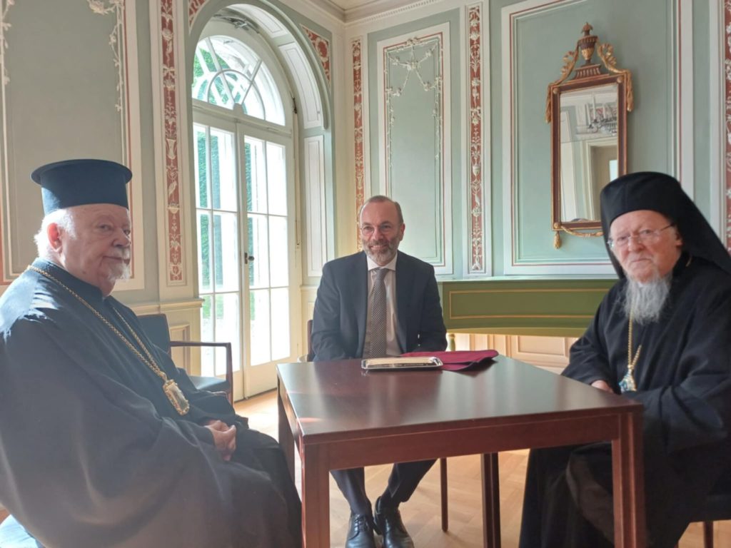 Με τον Πρόεδρο του Ευρωπαϊκού Λαϊκού Κόμματος, Μ. Βέρμπερ, συναντήθηκε στο Μόναχο ο Οικουμενικός Πατριάρχης
