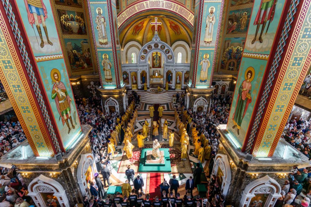 Святейший Патриарх Кирилл совершил Литургию в кафедральном соборе Христа Спасителя в Калининграде