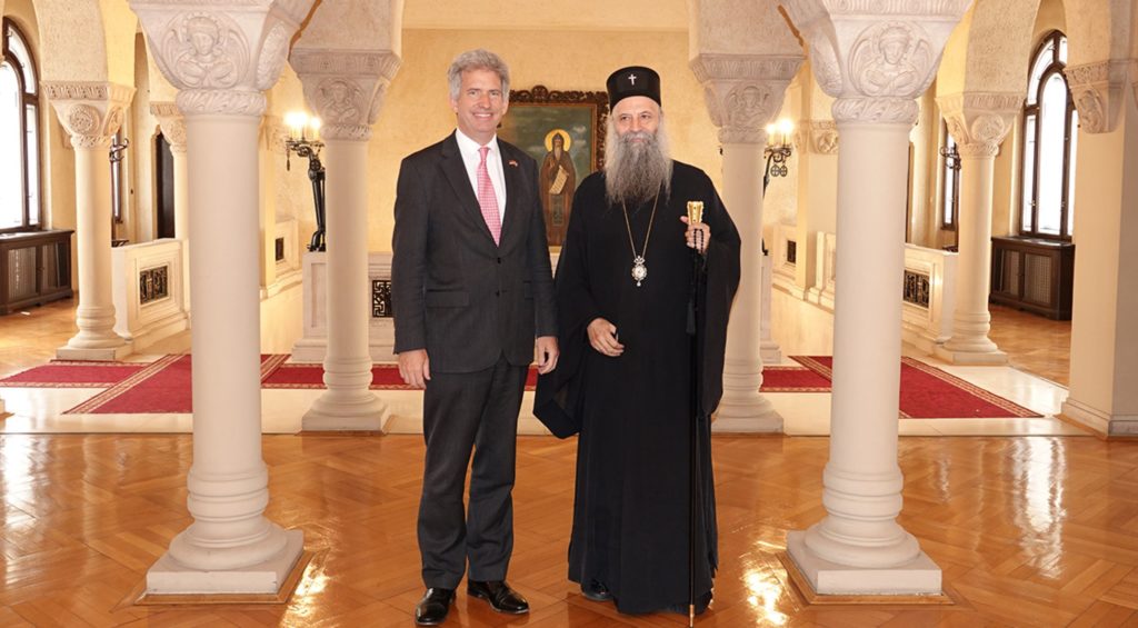Патријарх Порфирије разговарао са амбасадором Уједињеног Краљевства Едвардом Фергусоном