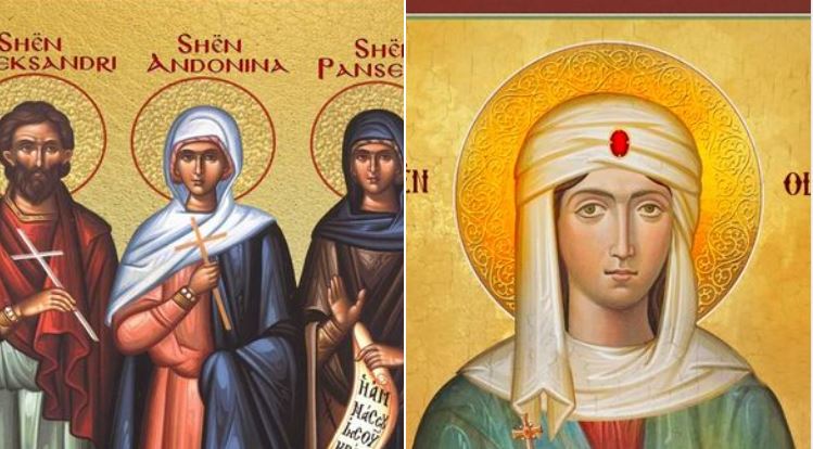 Dëshmorët Aleksandri e Andonina. Oshënarët Theofani e Pansemna. Dëshmor Apolloni. Dëshmore Olivia. Oshënar Kanidi. Dëshmor Neanisku i urtë