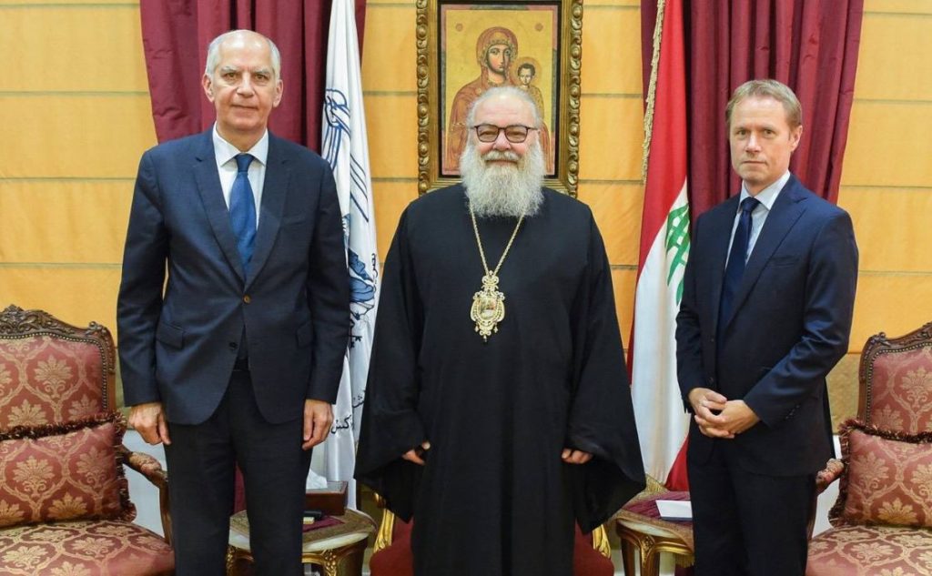 Patriarch John X Receives France’s Condolences for the Martyrs of St. Elias Church in Douweila