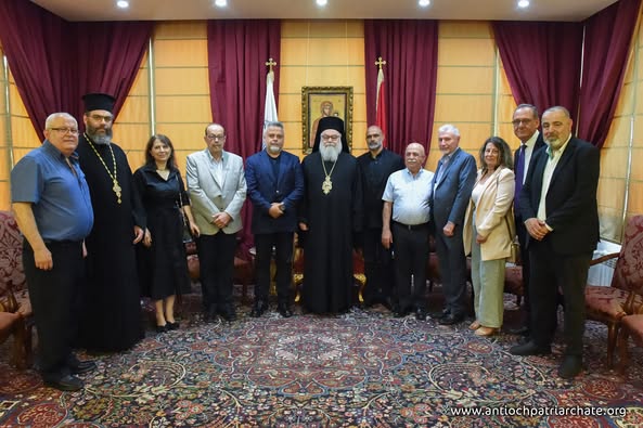 A Delegation from the Syrian Social Nationalist Party (SSNP) Offers Condolences to Patriarch John X for the Martyrs of St. Elias Church