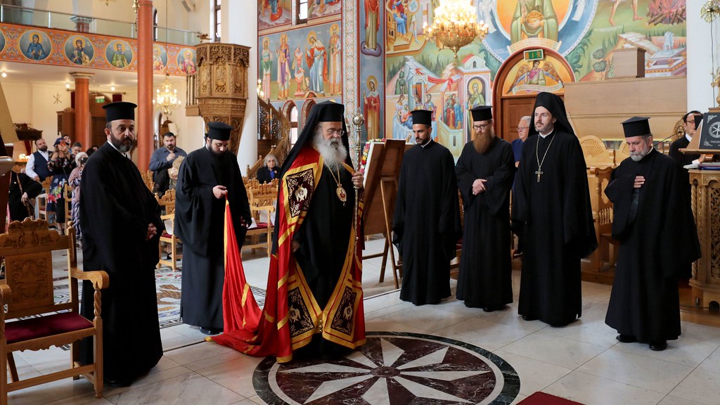 Visit of His Beatitude Archbishop Georgios of Cyprus to the Church of St Panteleimon and St Paraskevi, Harrow