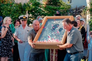 Πανηγυρική υποδοχή του θαυματουργού Ιερού Εικονίσματος της Παναγίας Ξενιάς στον Ι.Ν. Αγίου Παντελεήμονος Λουτρών Αιδηψού