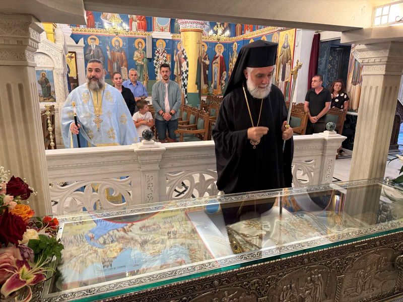 Ο Επίσκοπος Σκοπέλου στο ιερό προσκύνημα του Οσίου Ιωάννου του Ρώσσου