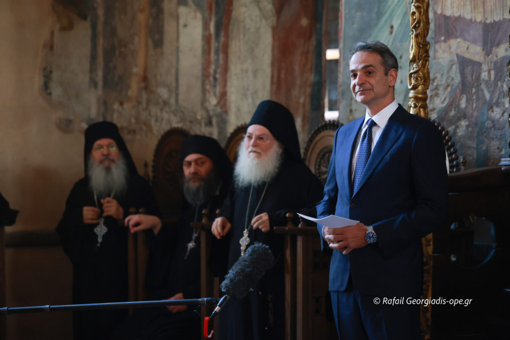Μητσοτάκης από Πρωτάτο: Η Κυβέρνηση θα είναι δίπλα στο Άγιο Όρος