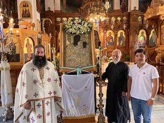 Θεία λειτουργία στο Θαυματουργό Εικόνισμα της Παναγίας Ξενιάς στον Ι.Ν. Αγίου Παντελεήμονος Λουτρών Αιδηψού