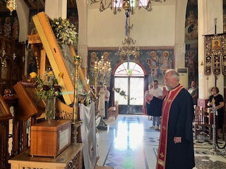 Αποχαιρετισμός της Ιεράς Εικόνος της Παναγίας Ξενιάς από τον Ιερό Ναό Αγίου Παντελεήμονος Λουτρών Αιδηψού